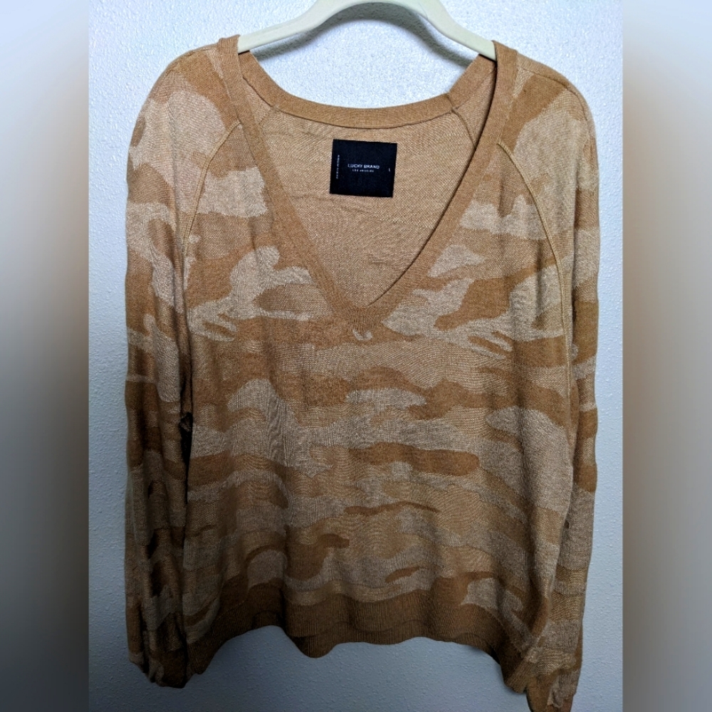 Lucky Brand Women's Camo Sweater